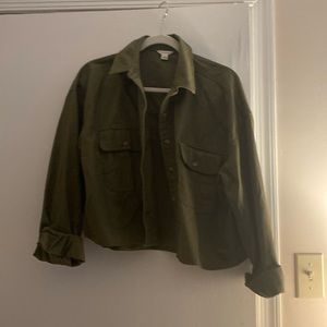 Green cropped jacket